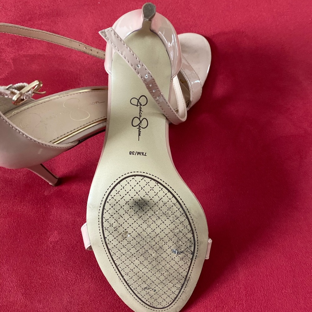 Jessica Simpson nude sandal heels